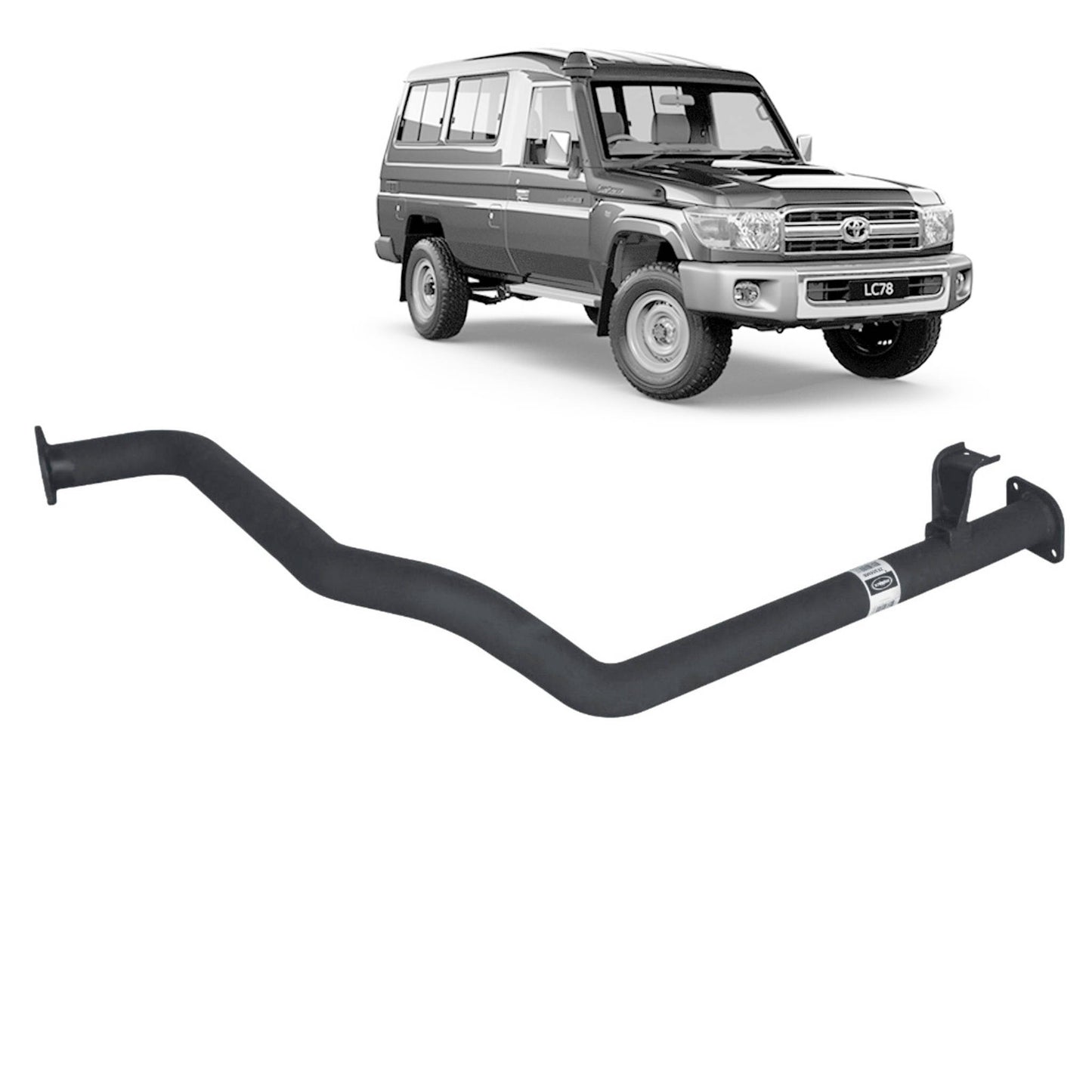 Toyota Land Cruiser Redback Performance Intermediate Pipe Assembly for Toyota Landcruiser 75 (01/1990 - 09/1999) and 78 Series (01/1990 - 01/2007) 4.2L 1HZ