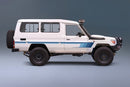 Broome body stripe kit - J78 Series Toyota Land Cruiser Troop Carrier blue gradient vehicle