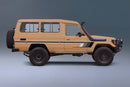 Broome body stripe kit - J75 Series Toyota Land Cruiser Troop Carrier black gradient tan vehicle