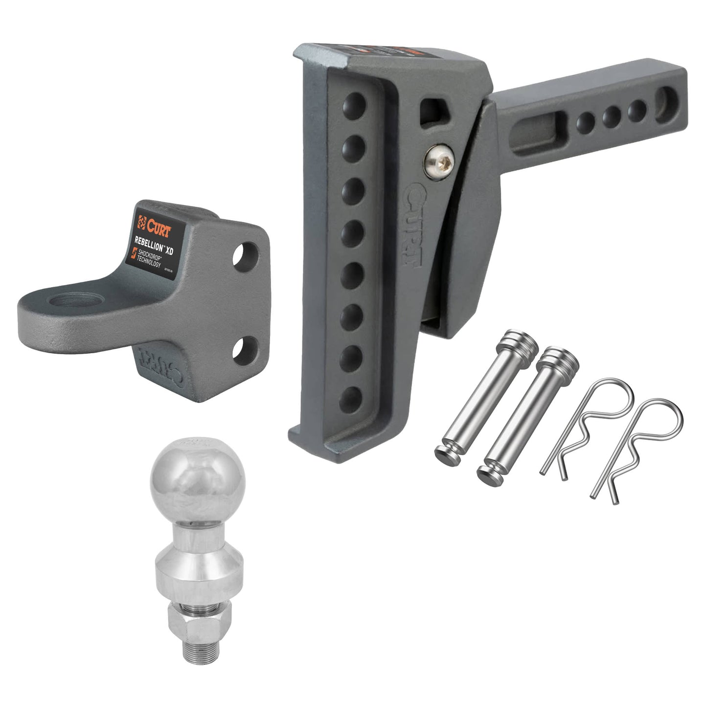 CURT Rebellion XD ShockDrop Ball Mount Kit (view 2)