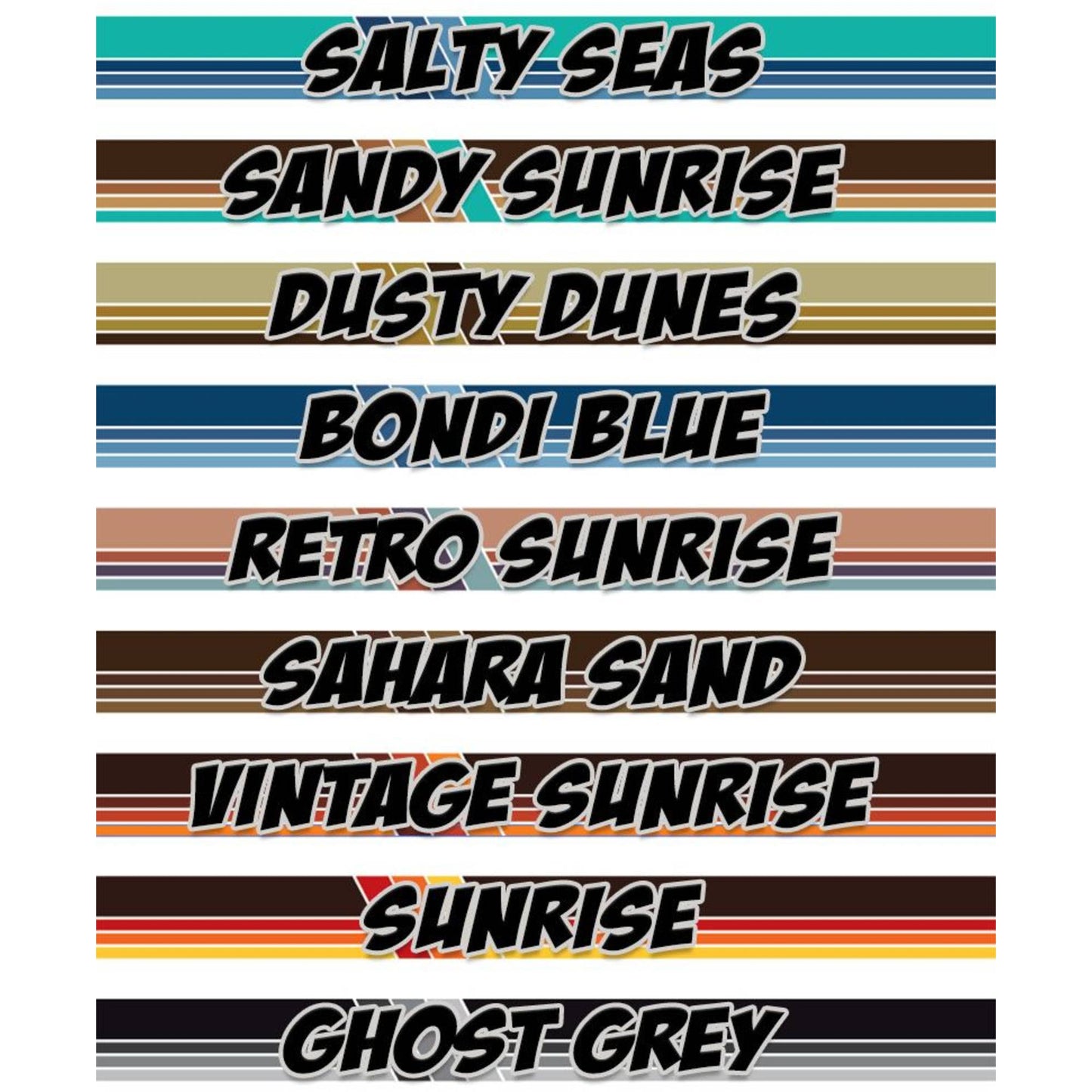 Decal Body Stripe Kit (Mount Isa) - 78 Series Troop Carrier (1999-)