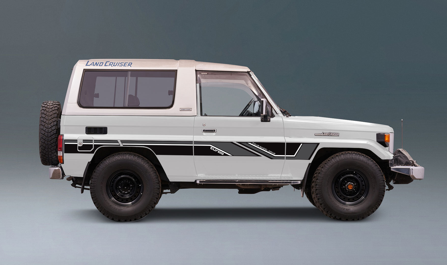 70 Series Land Cruiser Decal Body Stripe Kit (Barossa) - 73/74 Series (1984–1990)