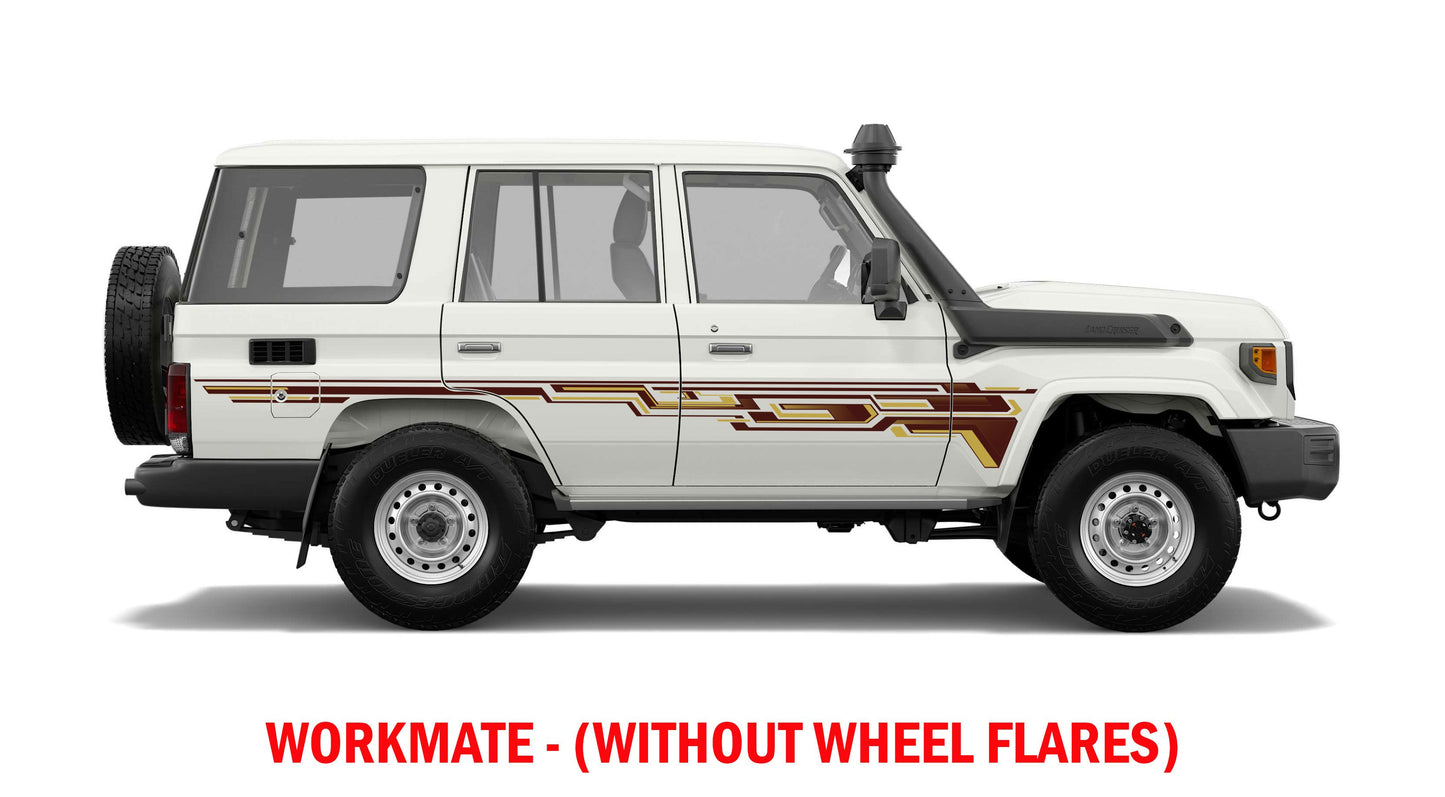 70 Series Land Cruiser Decal Body Stripe Kit (DOHA) - 76 Series (2007-)