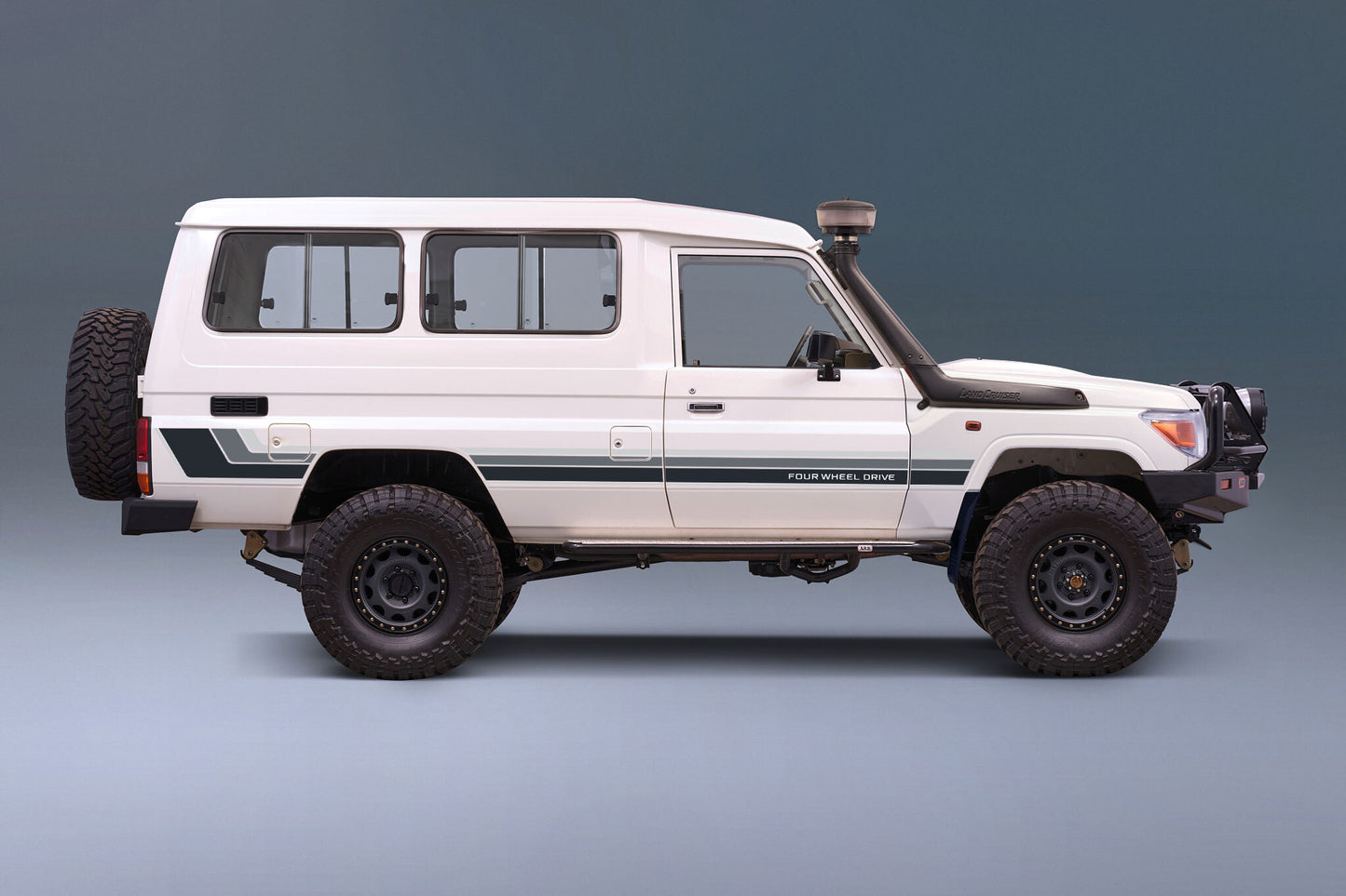70 Series Land Cruiser Decal Body Stripe Kit (Renmark Type-2) - 78 Series Troop Carrier (1999-)
