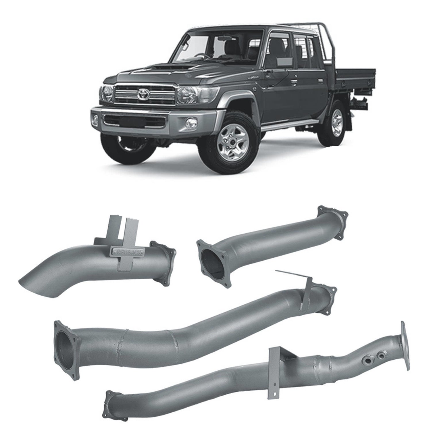 70 Series Land Cruiser Extreme Duty 4 DPF Back Exhaust - 79 Series Dual Cab