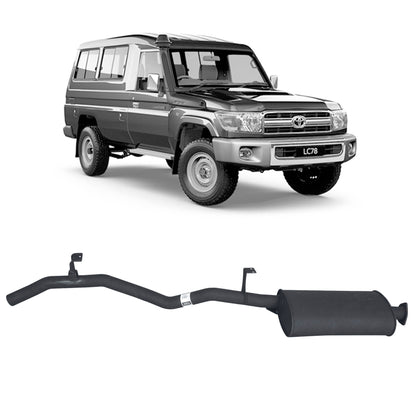 Toyota Land Cruiser Redback 2.5" Exhaust for 79 Series Exhaust 1HZ with Muffler