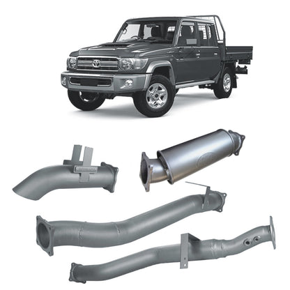 Toyota Land Cruiser Redback Extreme Duty 4" DPF Back Exhaust for Toyota Landcruiser 79 Series Dual Cab