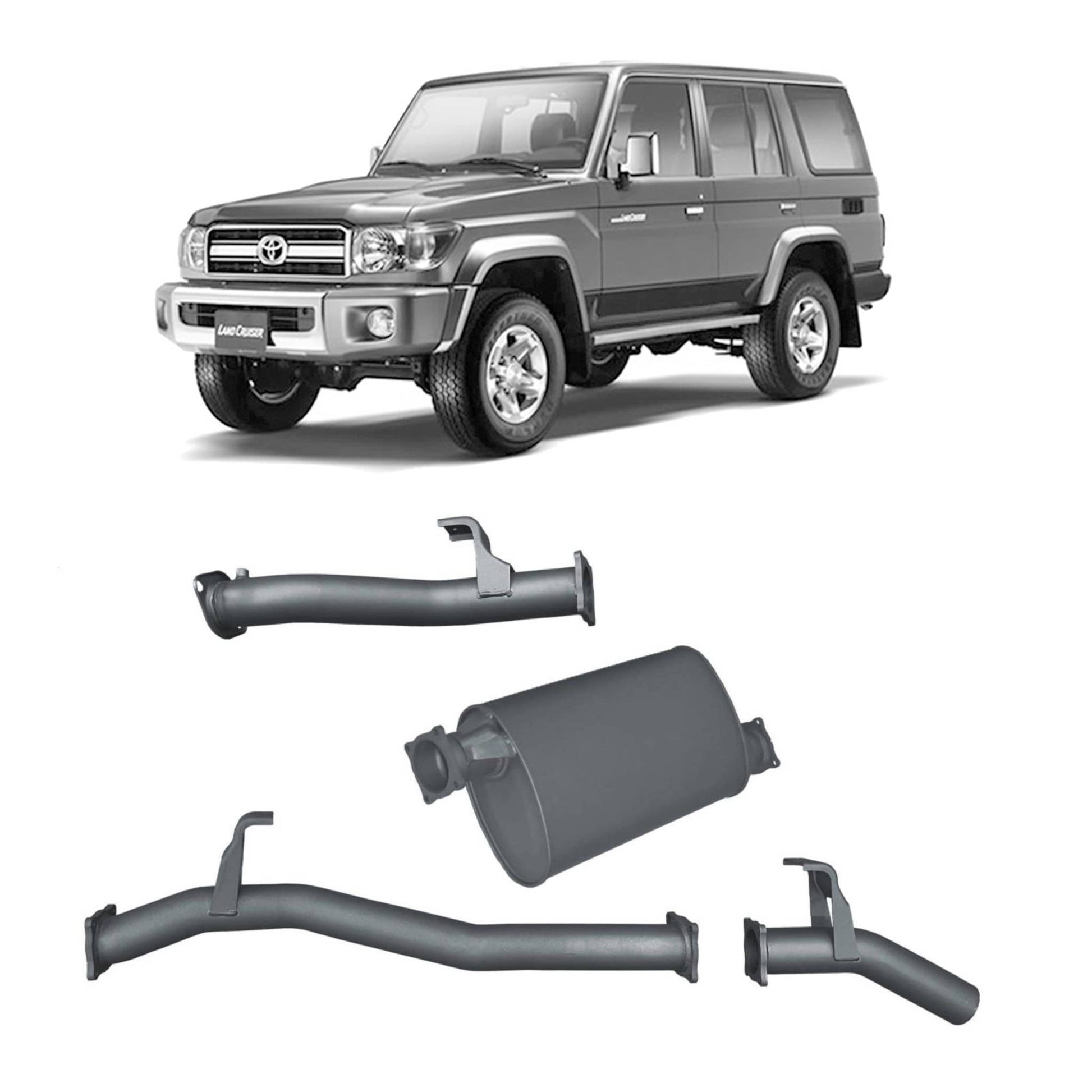 70 Series Land Cruiser Redback Extreme Duty Exhaust for Toyota Landcruiser 76 Series Wagon (09/2016 - on)