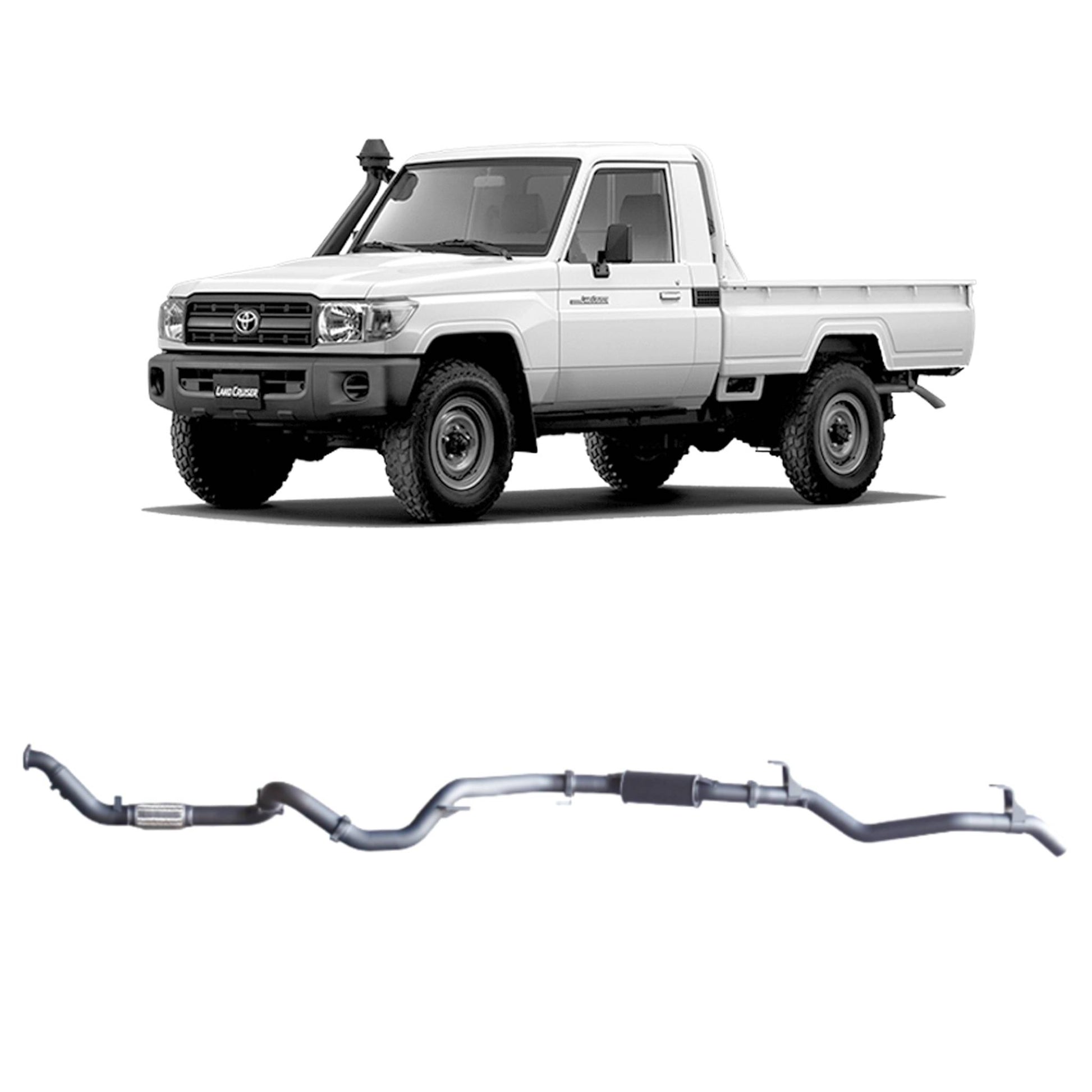 Toyota Land Cruiser Redback Extreme Duty Exhaust for Toyota Landcruiser 79 Series Single Cab (03/2007 - 10/2016)
