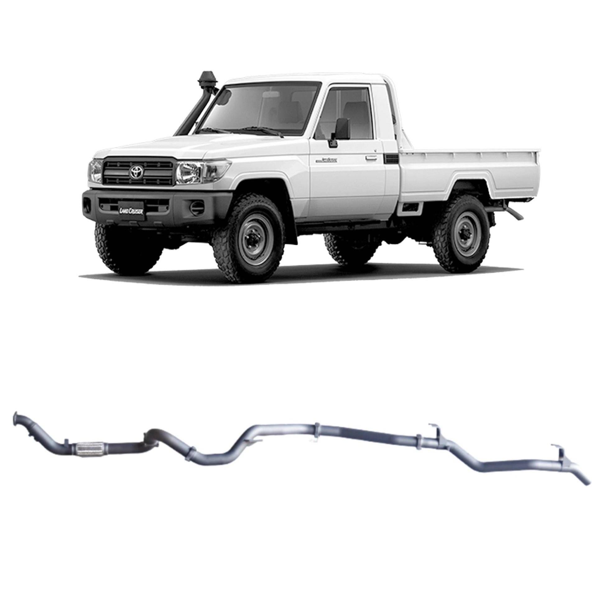 Toyota Land Cruiser Redback Extreme Duty Exhaust for Toyota Landcruiser 79 Series Single Cab (03/2007 - 10/2016)