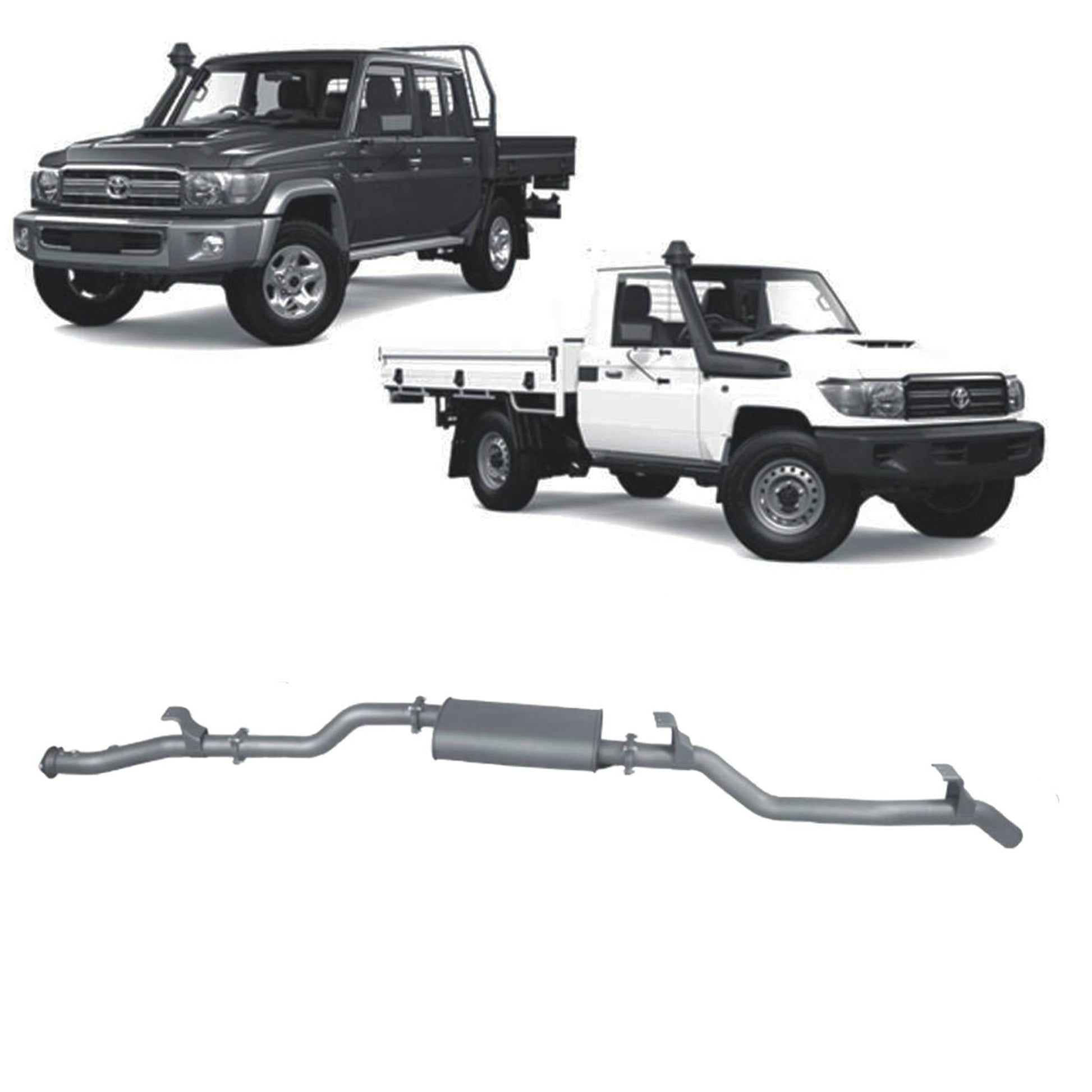 Toyota Land Cruiser Redback Extreme Duty Exhaust for Toyota Landcruiser 79 Series Single and Double Cab (11/2016 - on)