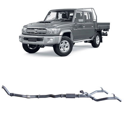 Toyota Land Cruiser Redback Extreme Duty Twin Exhaust for Toyota Landcruiser 79 Series Double Cab (10/2012 - 10/2016)