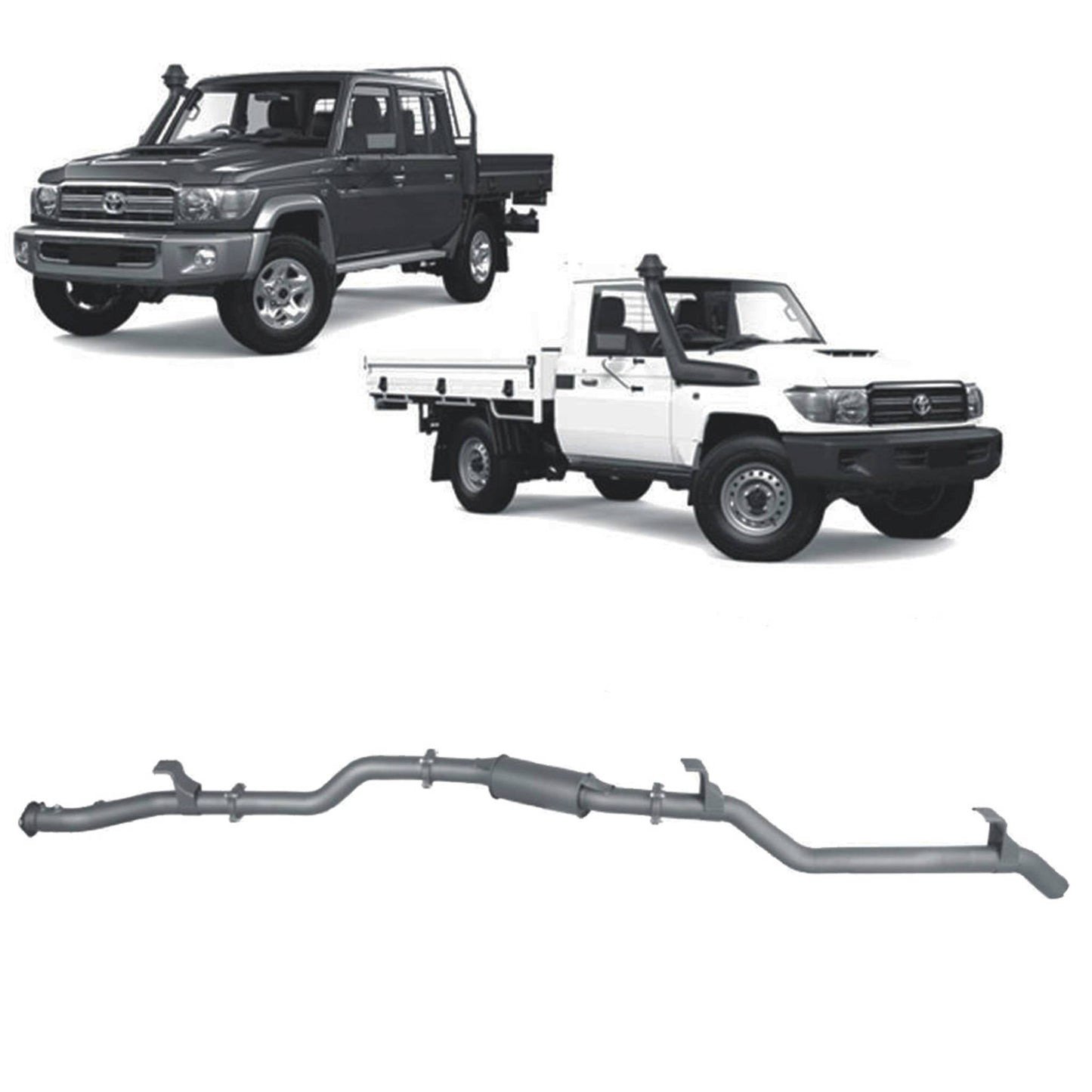 Extreme Duty 3" DPF Back Exhaust - 79 Series w/ Auxiliary Fuel Tank (11/2016 - On)