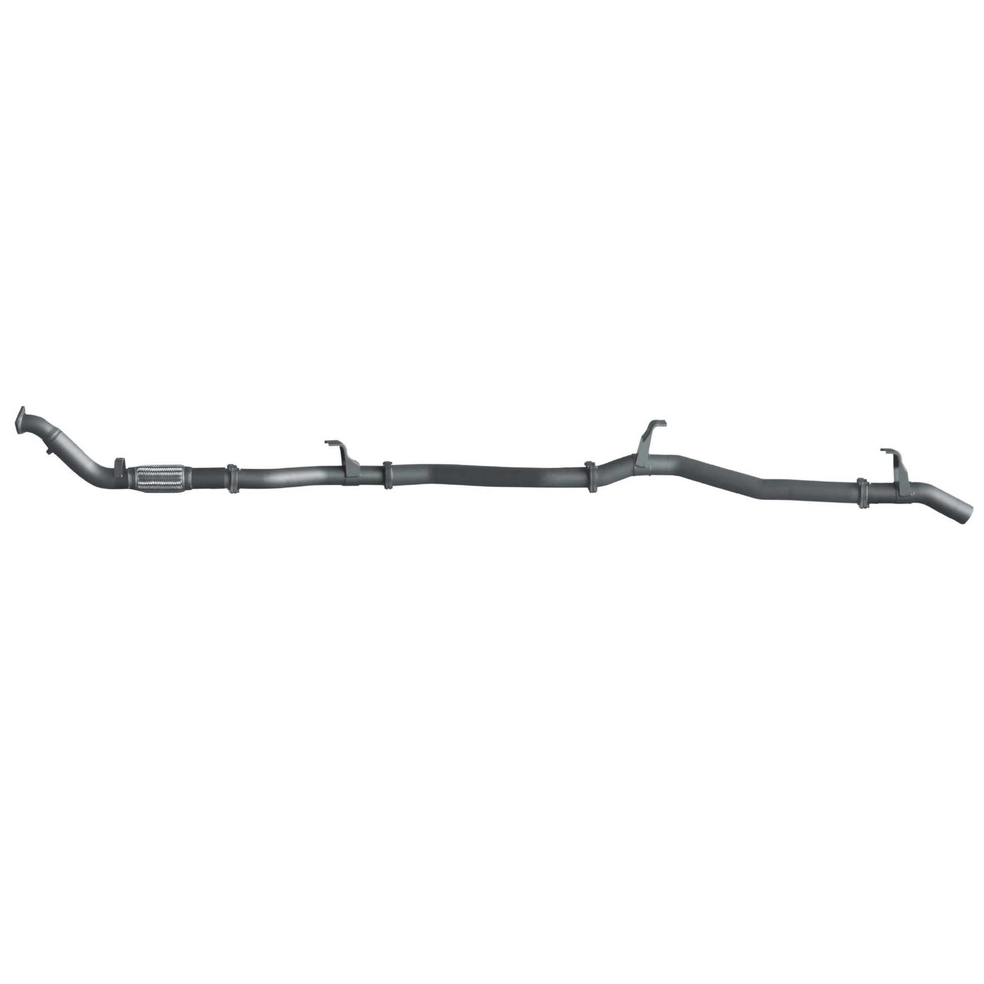 Extreme Duty 3" Turbo Back Exhaust for the Toyota LandCruiser 76 Series Wagon w/ Auxiliary Fuel Tank (01/2007 - 10/2 (view 2)