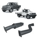 Extreme Duty 3" DPF Back Exhaust for the Toyota LandCruiser 79 Series w/ Auxiliary Fuel Tank (11/2016 - On) (view 6)