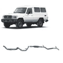Extreme Duty 3" Factory Dump Pipe Back Exhaust for the Toyota LandCruiser 78 Series 4.2L TD (01/2001 - 01/2007)